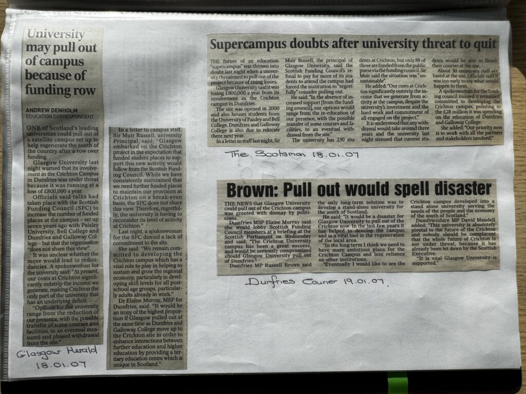 2007 University threat to pull out