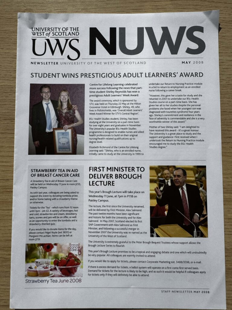 2008 UWS News
