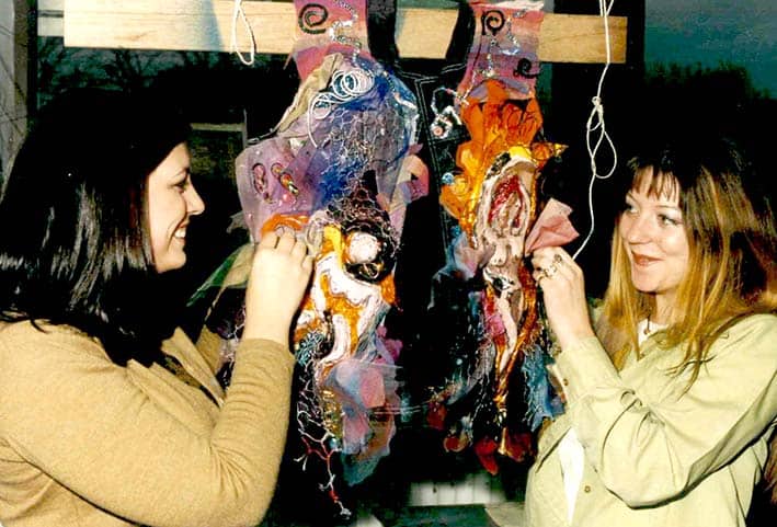 Art Students working on their pieces at Dumfries and Galloway College