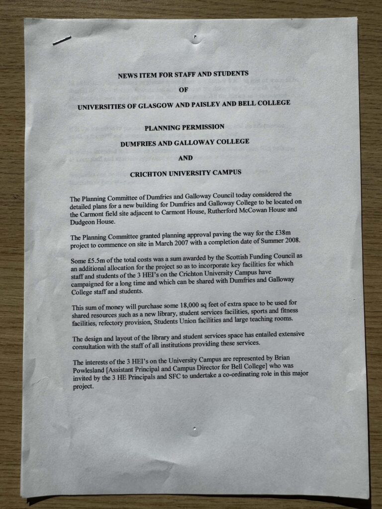 Planning Permission Crichton Campus